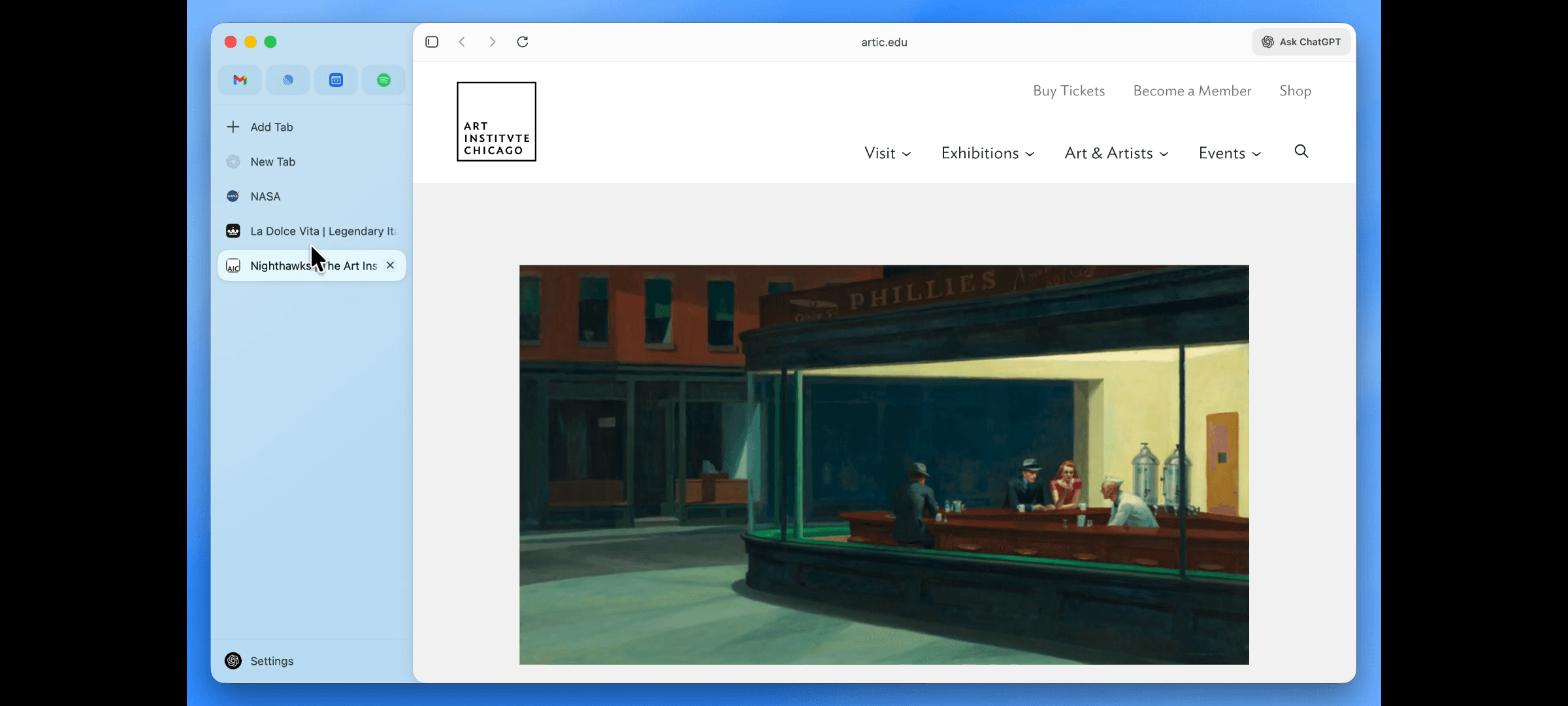 ChatGPT Atlas si aggiorna: arrivano le tab verticali e altre novità