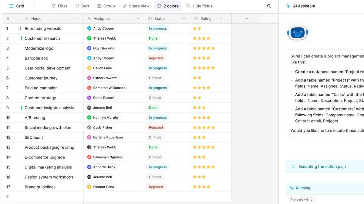 Baserow 2.0 con assistente Kuma AI, automazioni e 2FA