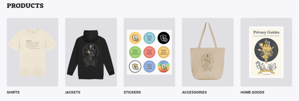Privacy Guides apre il suo negozio online: gadget e magliette per sostenere il progetto