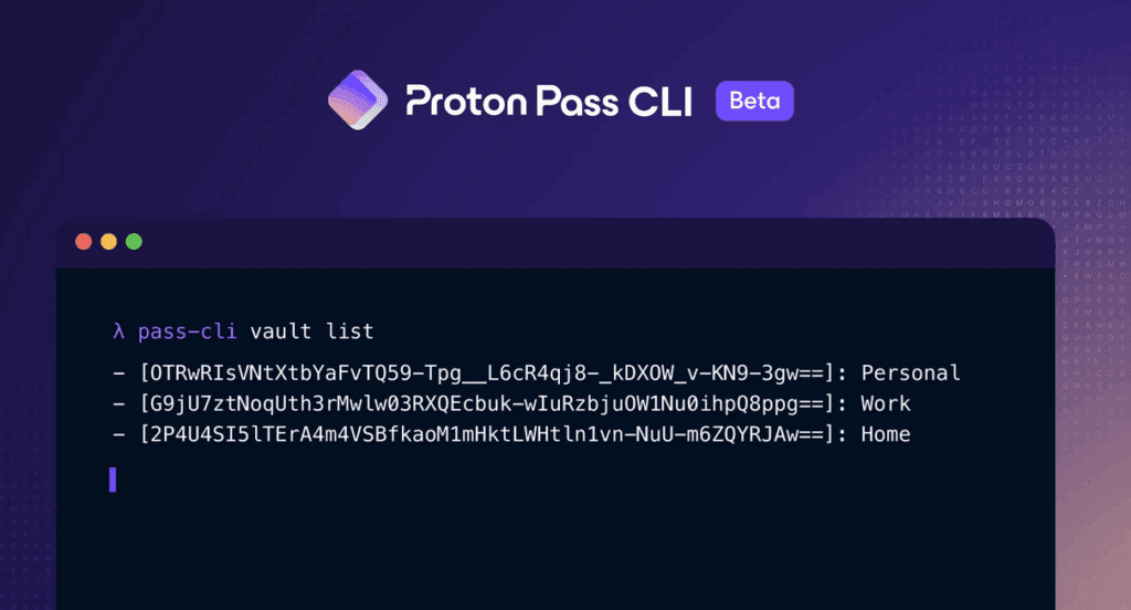 Proton Pass arriva nel terminale: la nuova CLI è in beta