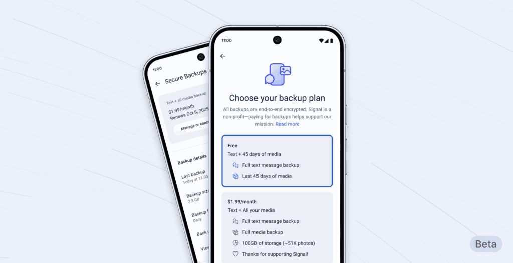 Signal porta i backup crittografati anche su iOS
