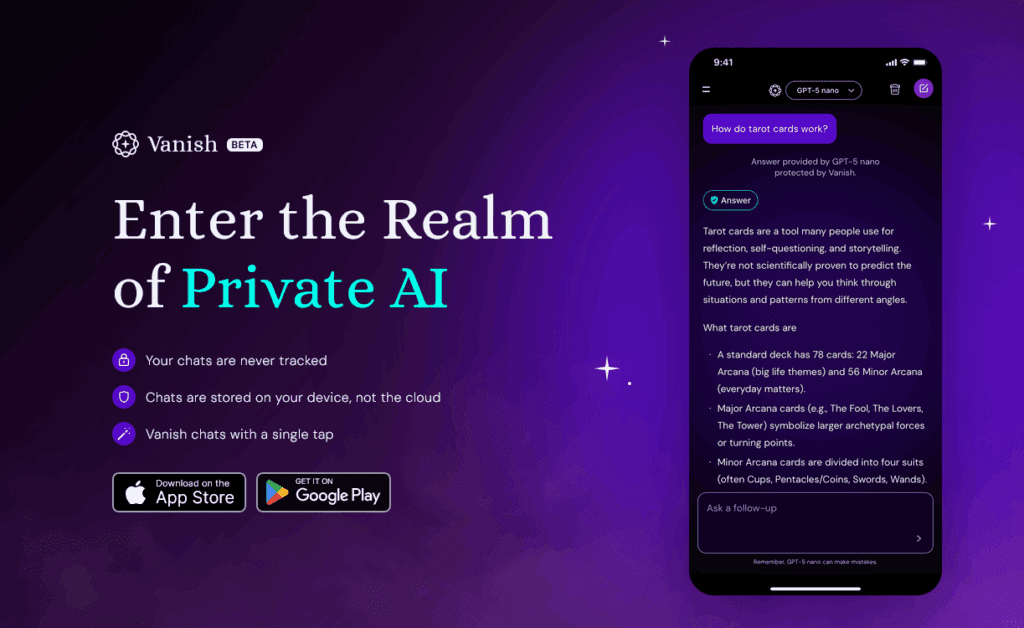 Startpage lancia Vanish: l'assistente AI che non salva nulla sui server