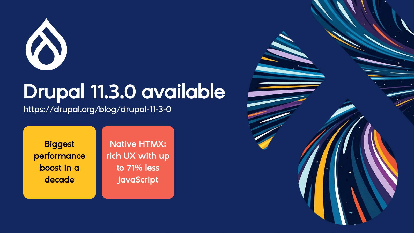 Meno JavaScript per Drupal 11.3