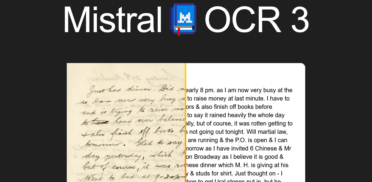 Mistral OCR 3: il modello IA che legge qualsiasi documento (anche scritti a mano)