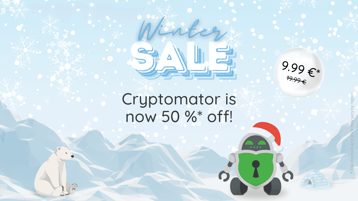 Cryptomator a metà prezzo per tutto dicembre