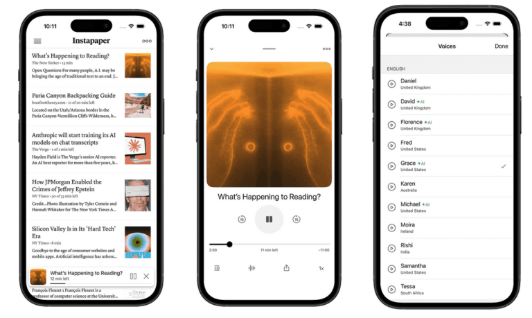 Instapaper si rinnova: voci artificiali per la lettura su iOS e altri aggiornamenti Android