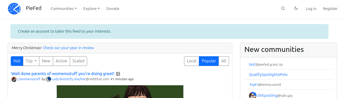 PieFed 1.4: l'alternativa a Reddit si aggiorna con filtri per contenuti IA e reazioni emoji