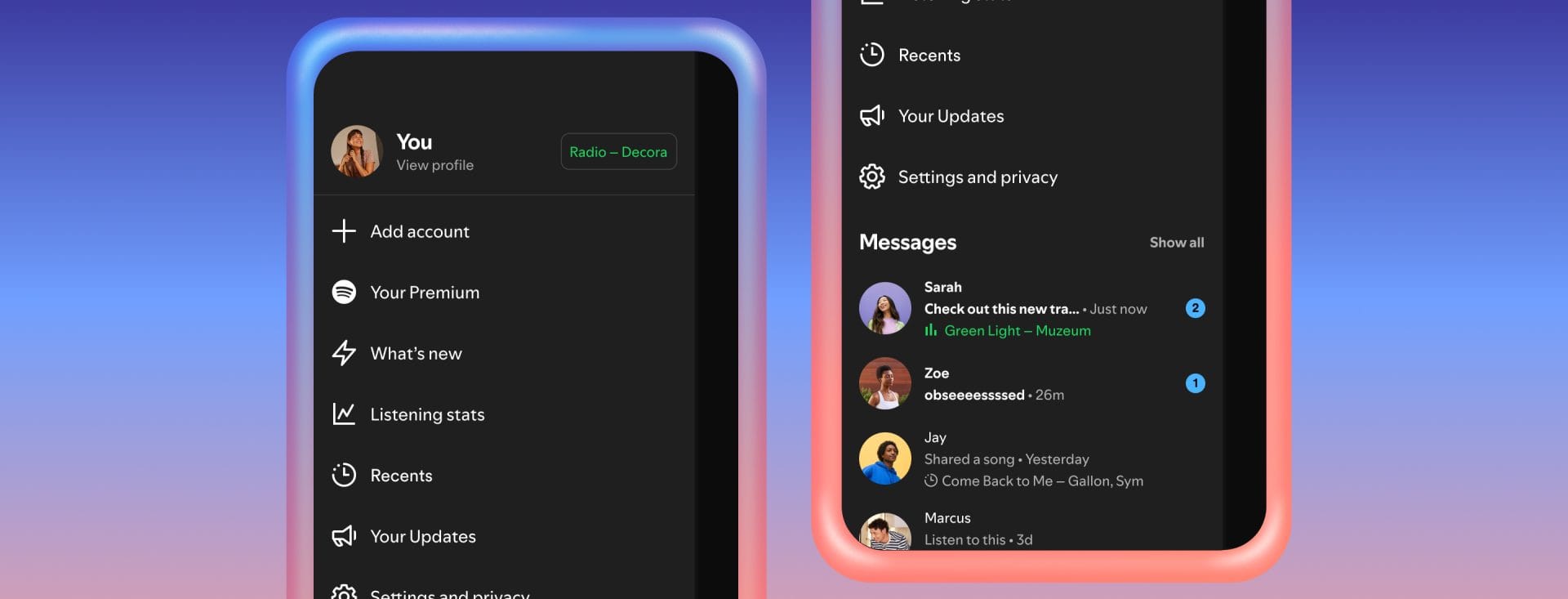 Spotify aggiunge l’attività di ascolto in tempo reale e gli inviti per le sessioni condivise