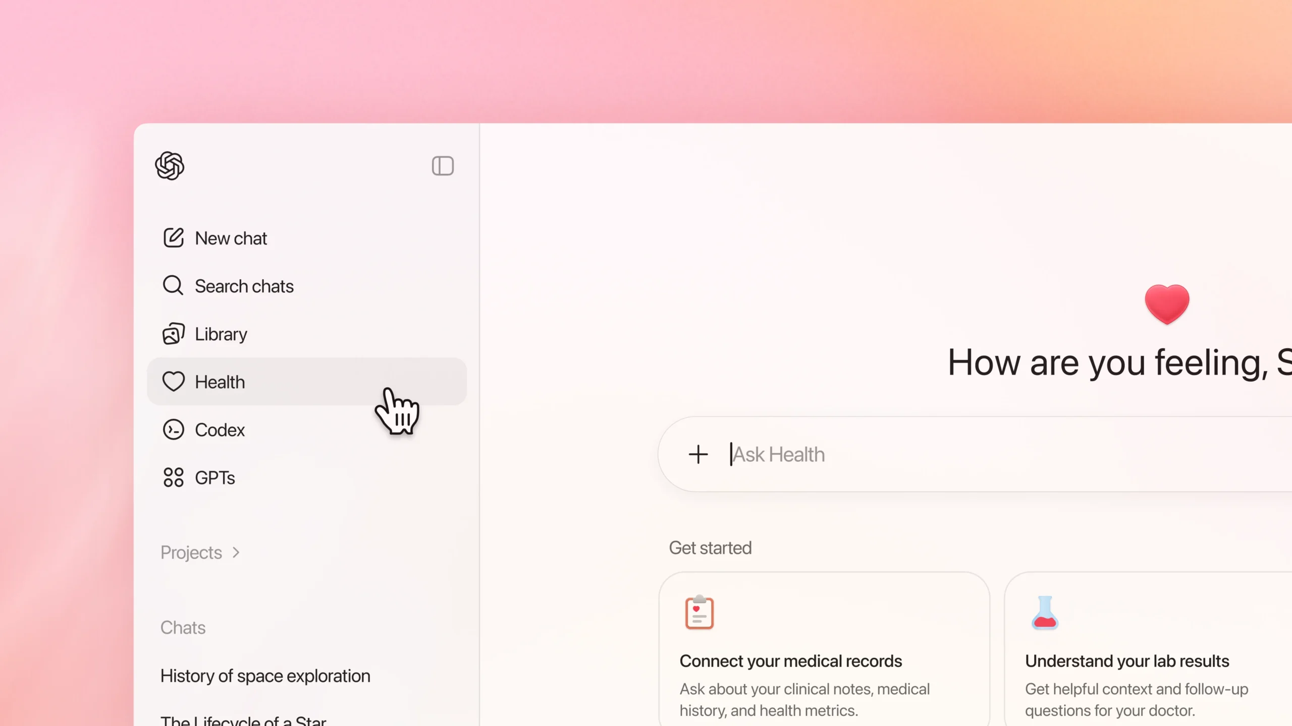 OpenAI lancia ChatGPT Health: cartelle cliniche e app fitness collegabili al chatbot