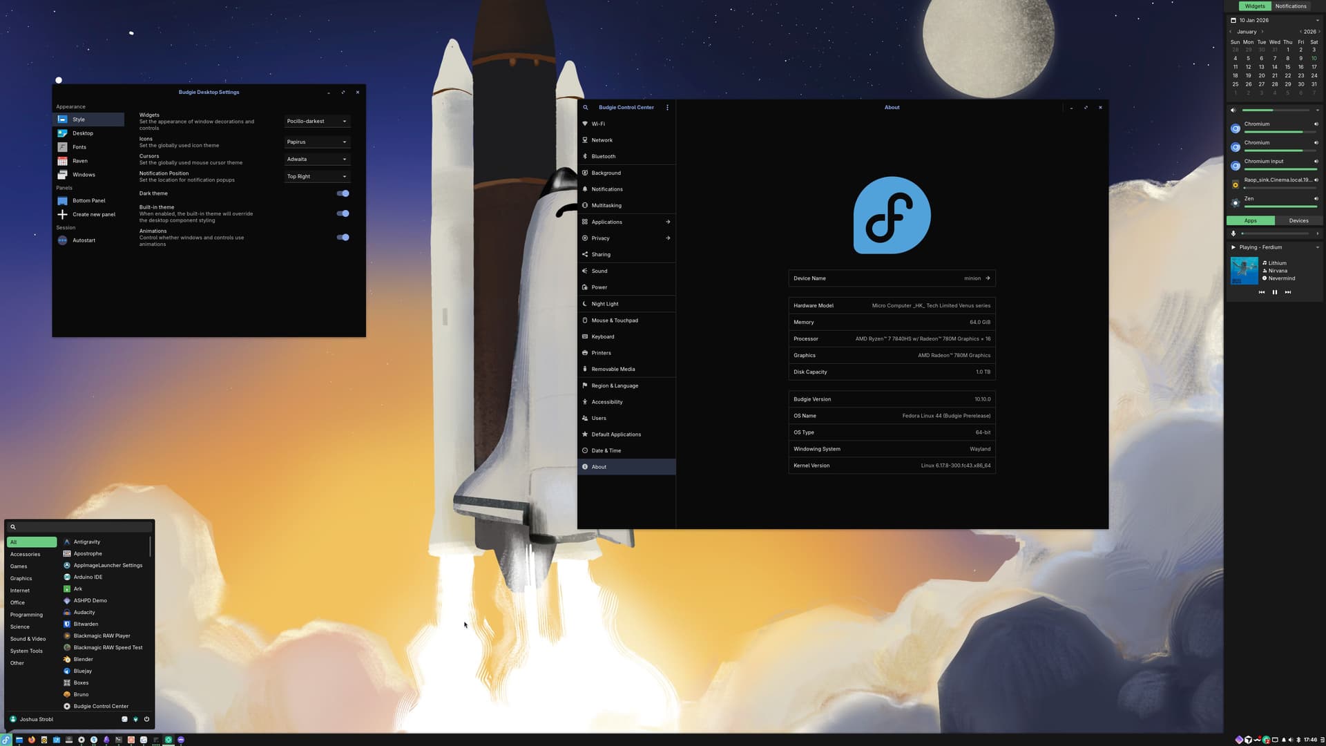 Budgie 10.10: l'ambiente desktop leggero per Linux passa a Wayland