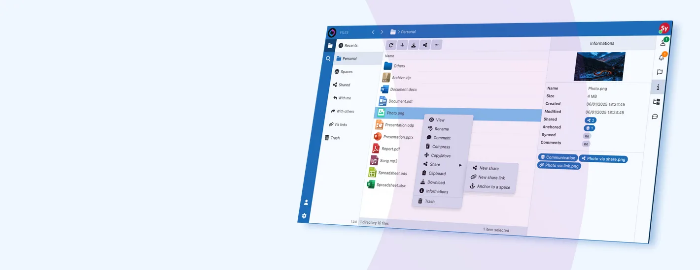 Sync-in: l'alternativa open source per archiviare e condividere file ora supporta Collabora Online